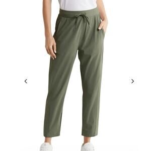 Sweaty‎ Betty Women's Ivy Green Tie Waist Explorer Jogger Loose Fit Pants Size S